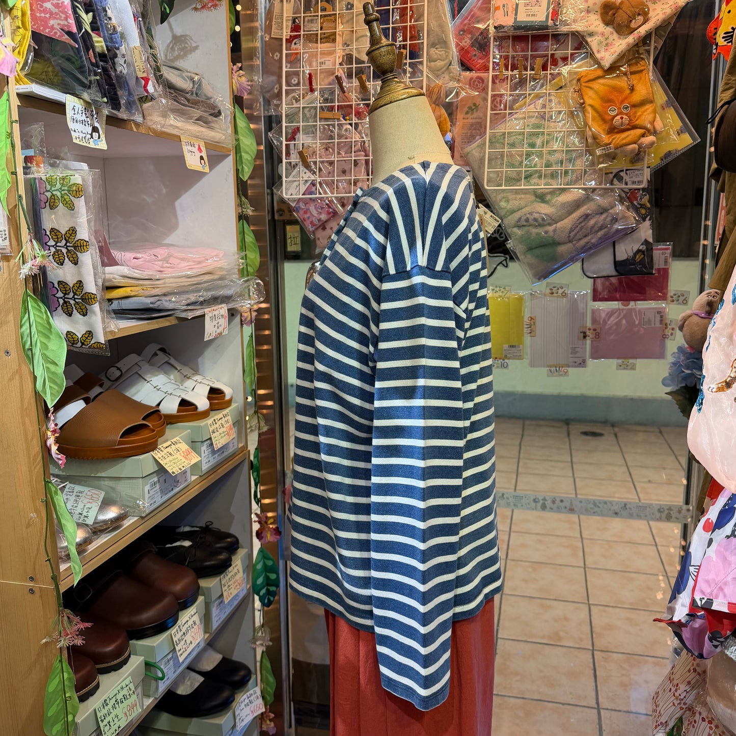 Ichi Antiquites Indigo Striped 2WAY Jacket, Top, made in Japan