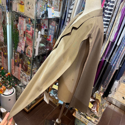 EXTRA30- Midiumisolid Beige Top, Outer, made in Japan