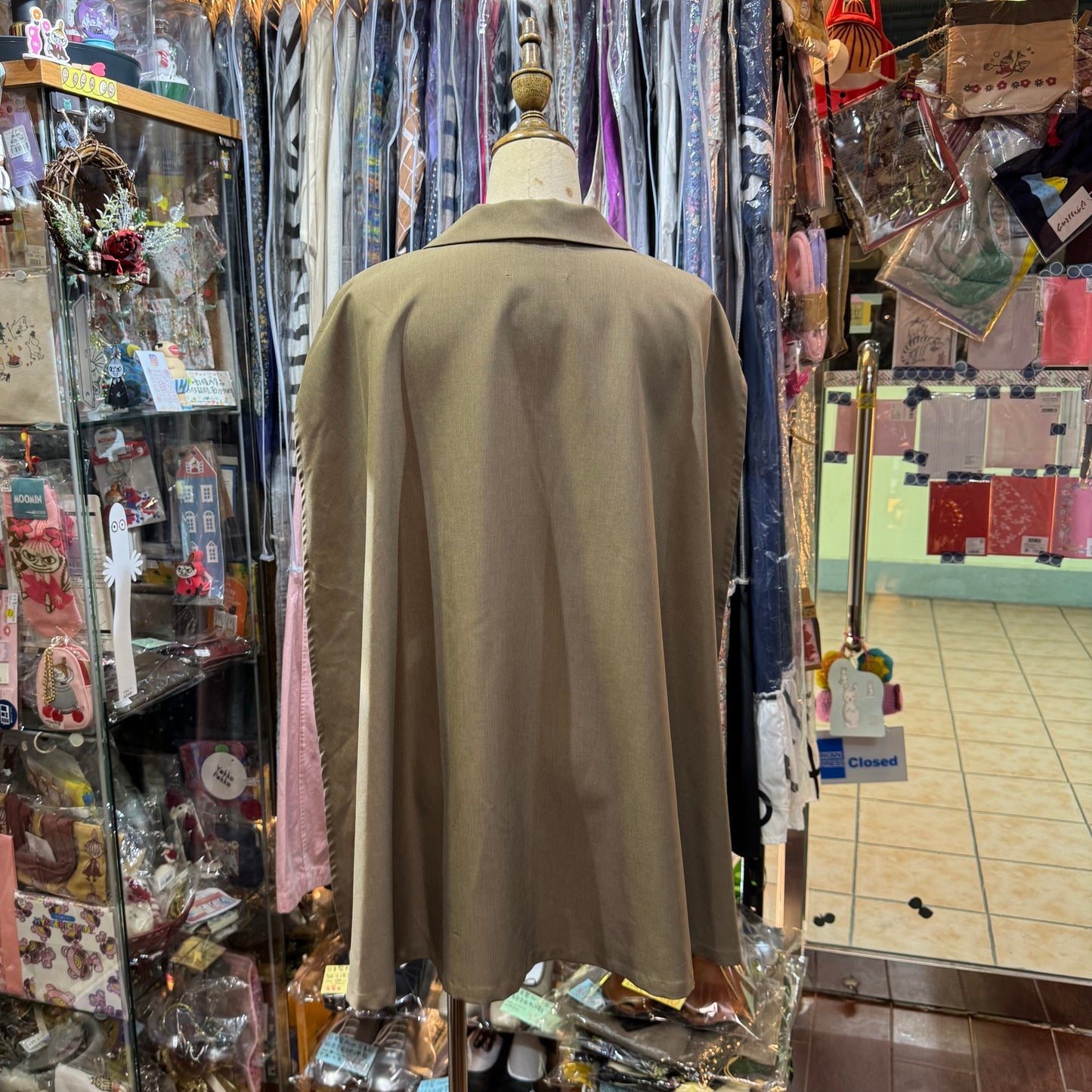 EXTRA20- Midiumisolid Beige Top, Outer, made in Japan