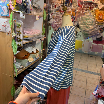 Ichi Antiquites Indigo Striped 2WAY Jacket, Top, made in Japan