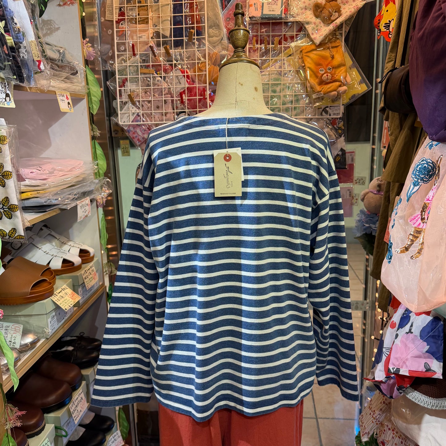 Ichi Antiquites Indigo Striped 2WAY Jacket, Top, made in Japan