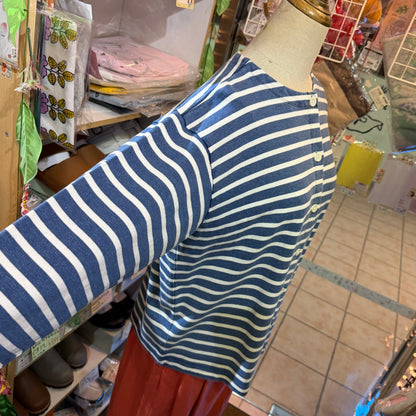 Ichi Antiquites Indigo Striped 2WAY Jacket, Top, made in Japan