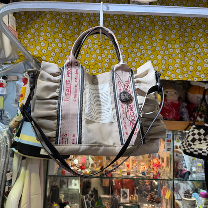 Theatre Products Nylon Tote "MISSISSIPPI" 2Way Beige Ribbon Bag-S