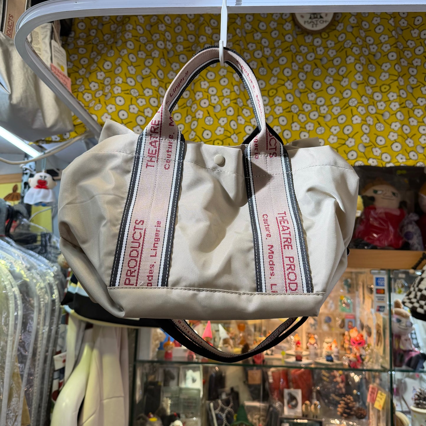 Theatre Products Nylon Tote "MISSISSIPPI" 2Way Beige Ribbon Bag-S