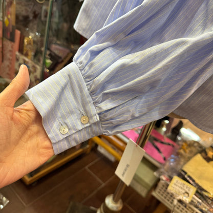 Veritecoeur Blue X Yellow Striped Shirt, made in Korea
