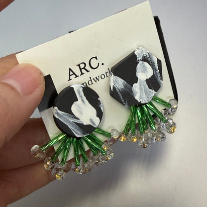 ARC Ceramic Earrings, handmade in Japan