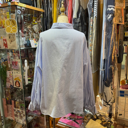 Veritecoeur Blue X Yellow Striped Shirt, made in Korea