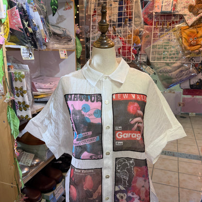 RNA Print See-through White Shirt, made in Japan