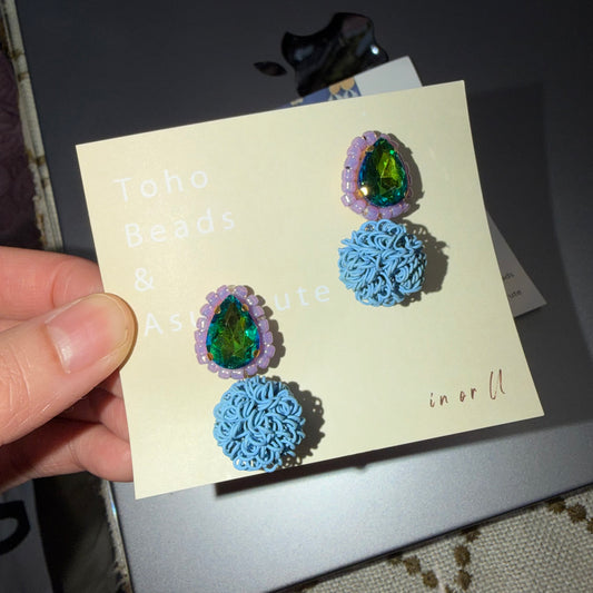 In or U Beans Earrings, handmade in japan