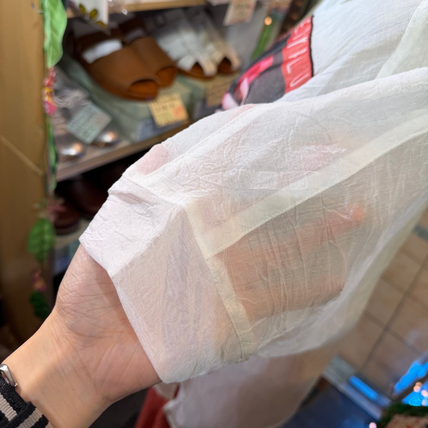 RNA Print See-through White Shirt, made in Japan