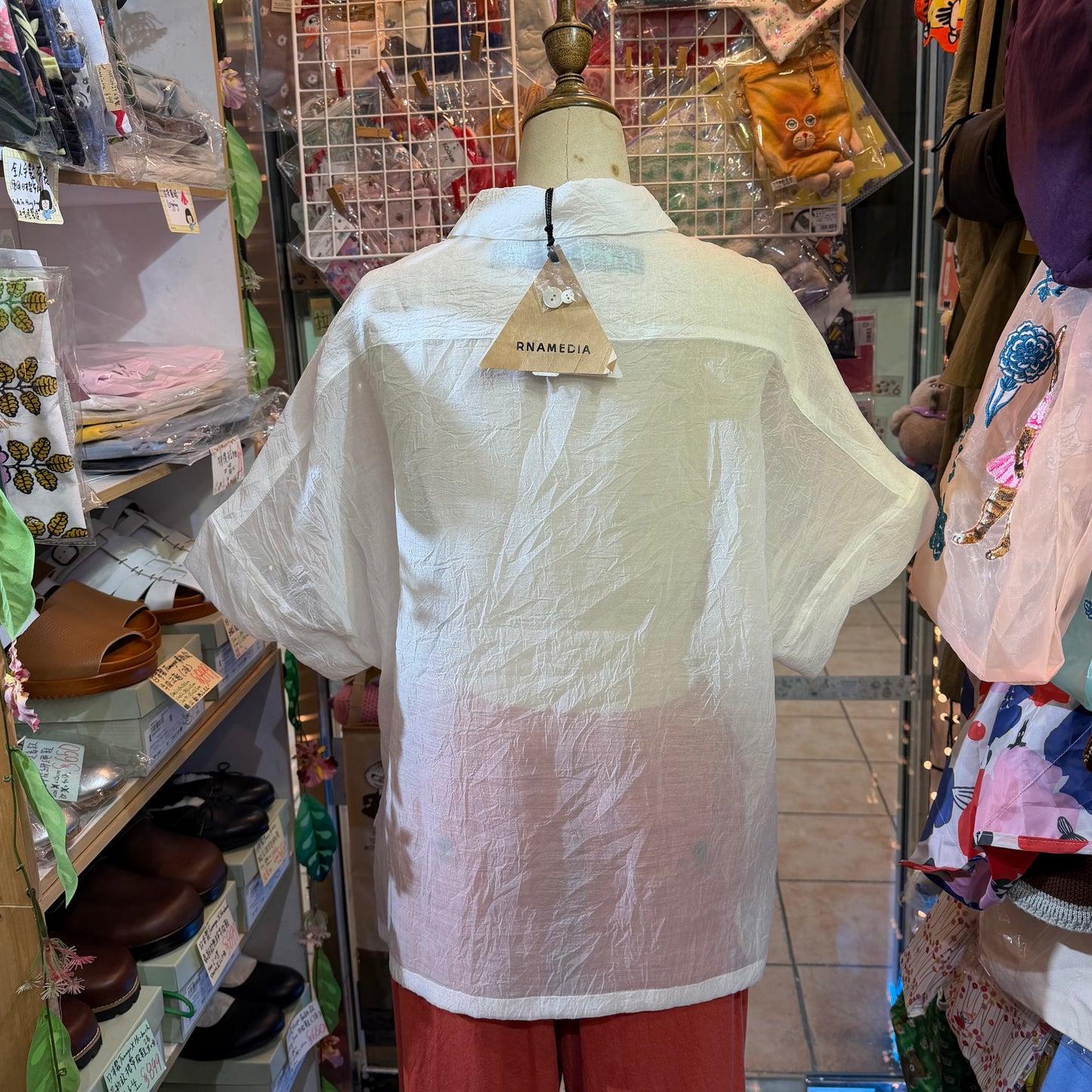 RNA Print See-through White Shirt, made in Japan