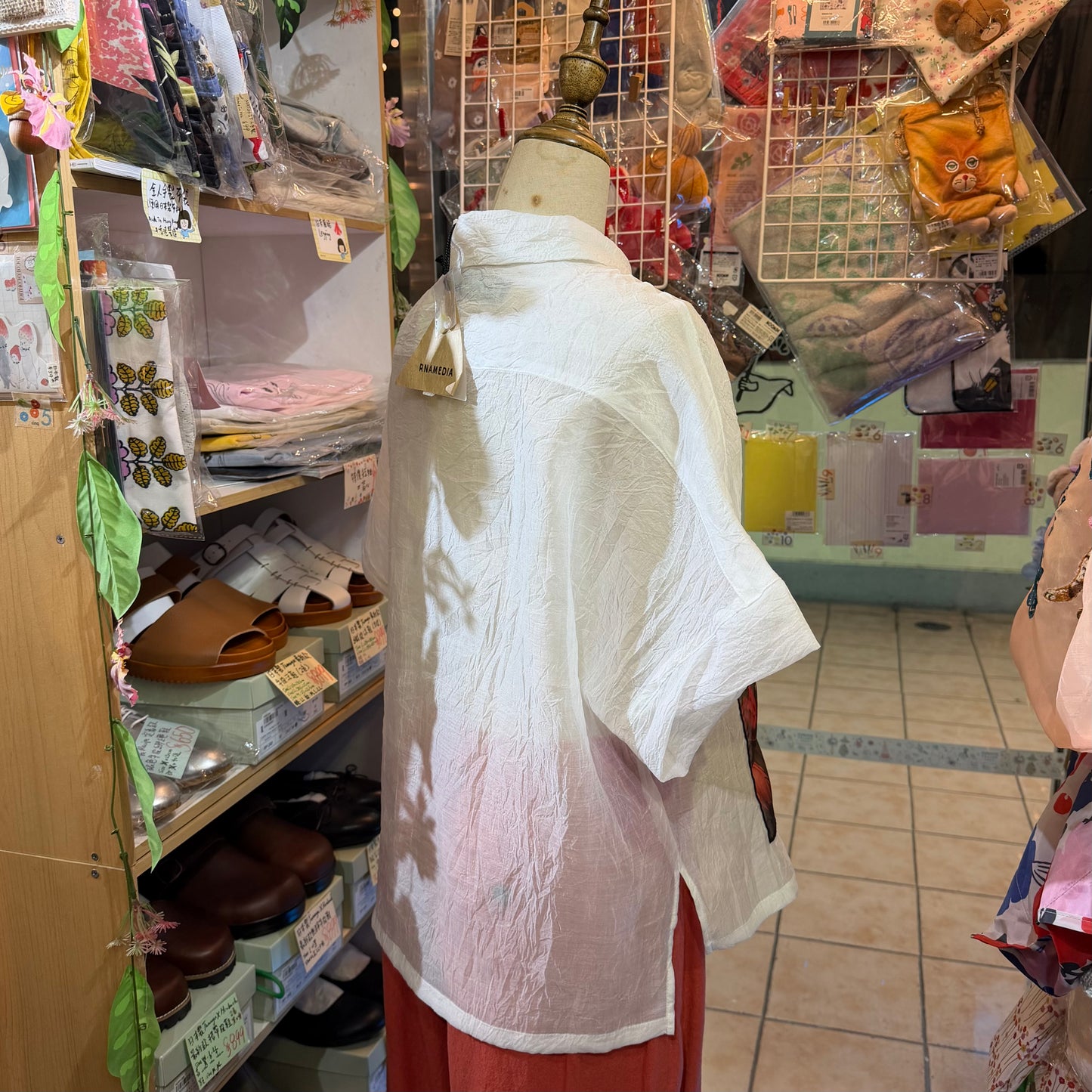 RNA Print See-through White Shirt, made in Japan