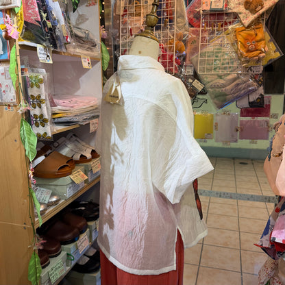 RNA Print See-through White Shirt, made in Japan