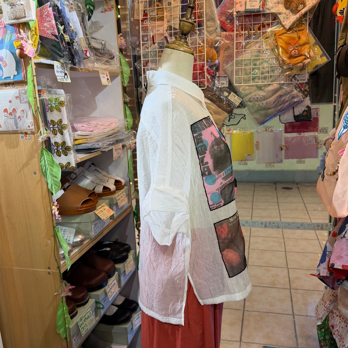 RNA Print See-through White Shirt, made in Japan