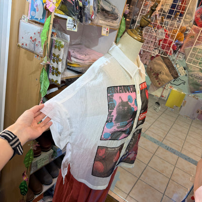 RNA Print See-through White Shirt, made in Japan