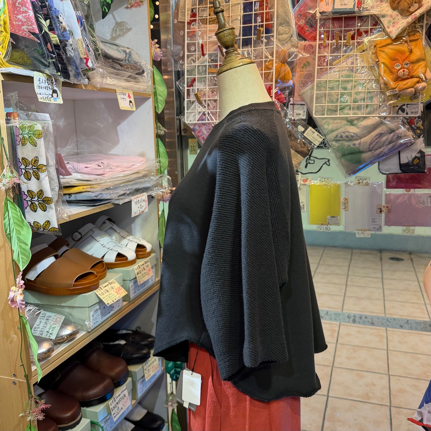 Garance et VioLette Charcoal Sweatshirt, made in Japan