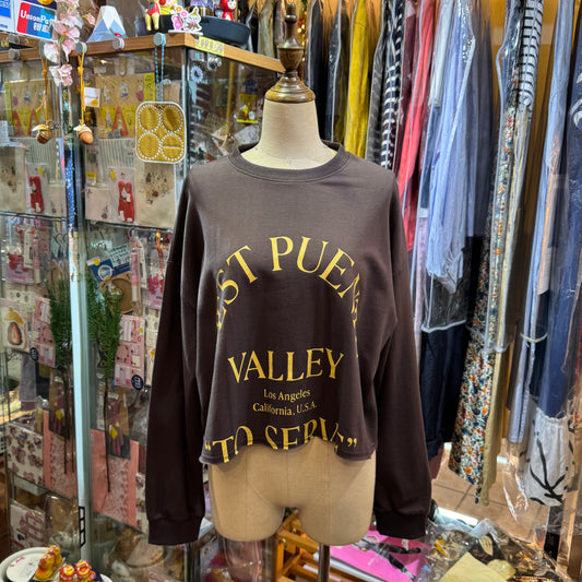 Chignon West Puente Brown Sweatshirt Top, made in Korea