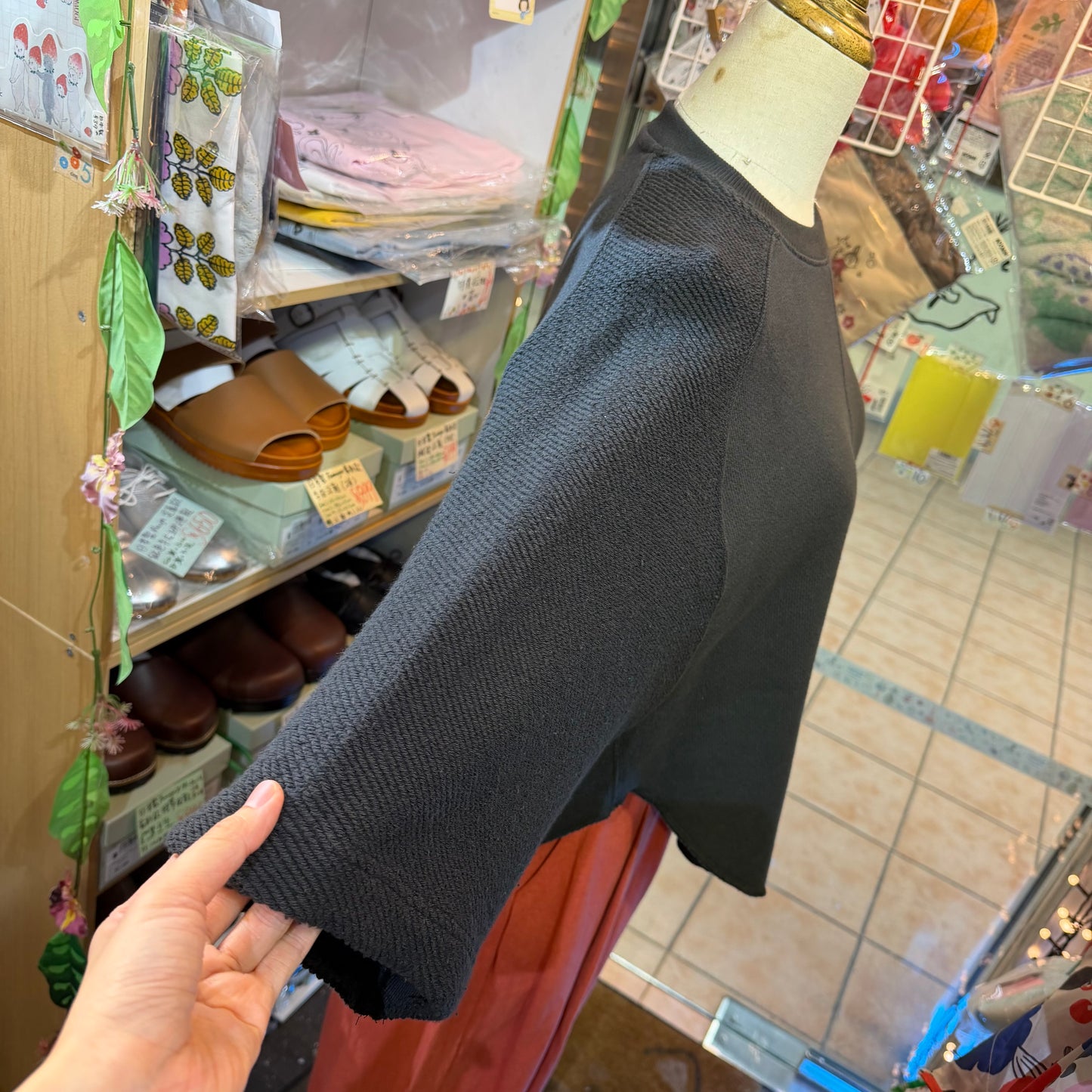 Garance et VioLette Charcoal Sweatshirt, made in Japan