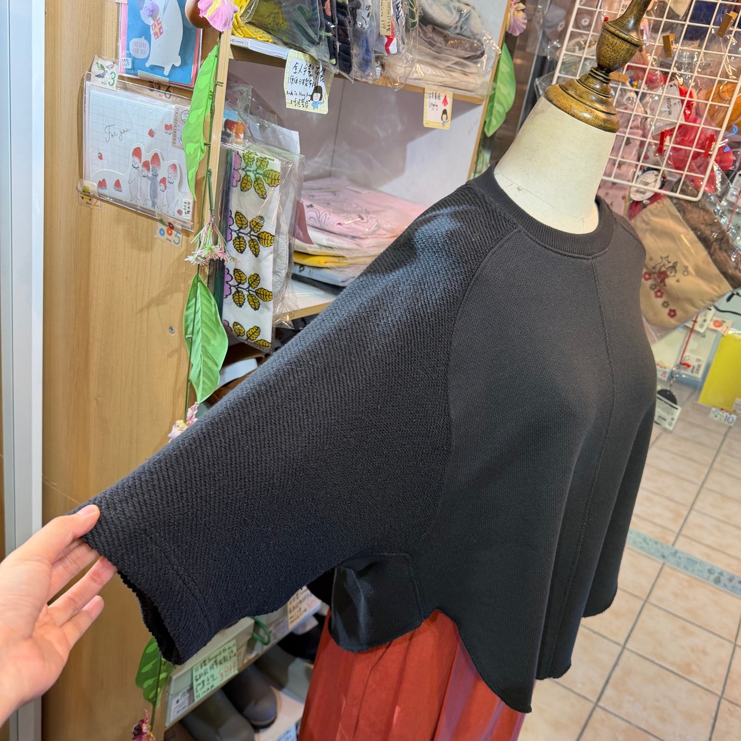 Garance et VioLette Charcoal Sweatshirt, made in Japan