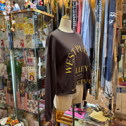 Chignon West Puente Brown Sweatshirt Top, made in Korea