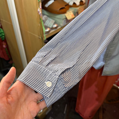 Nachukara Blue Striped Blouse, made in Japan