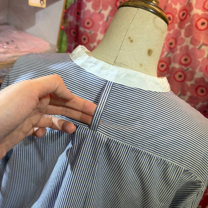 Nachukara Blue Striped Blouse, made in Japan