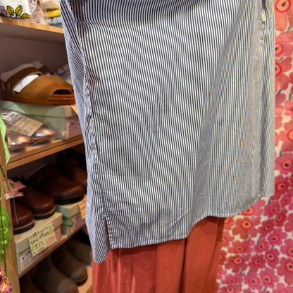 Nachukara Blue Striped Blouse, made in Japan