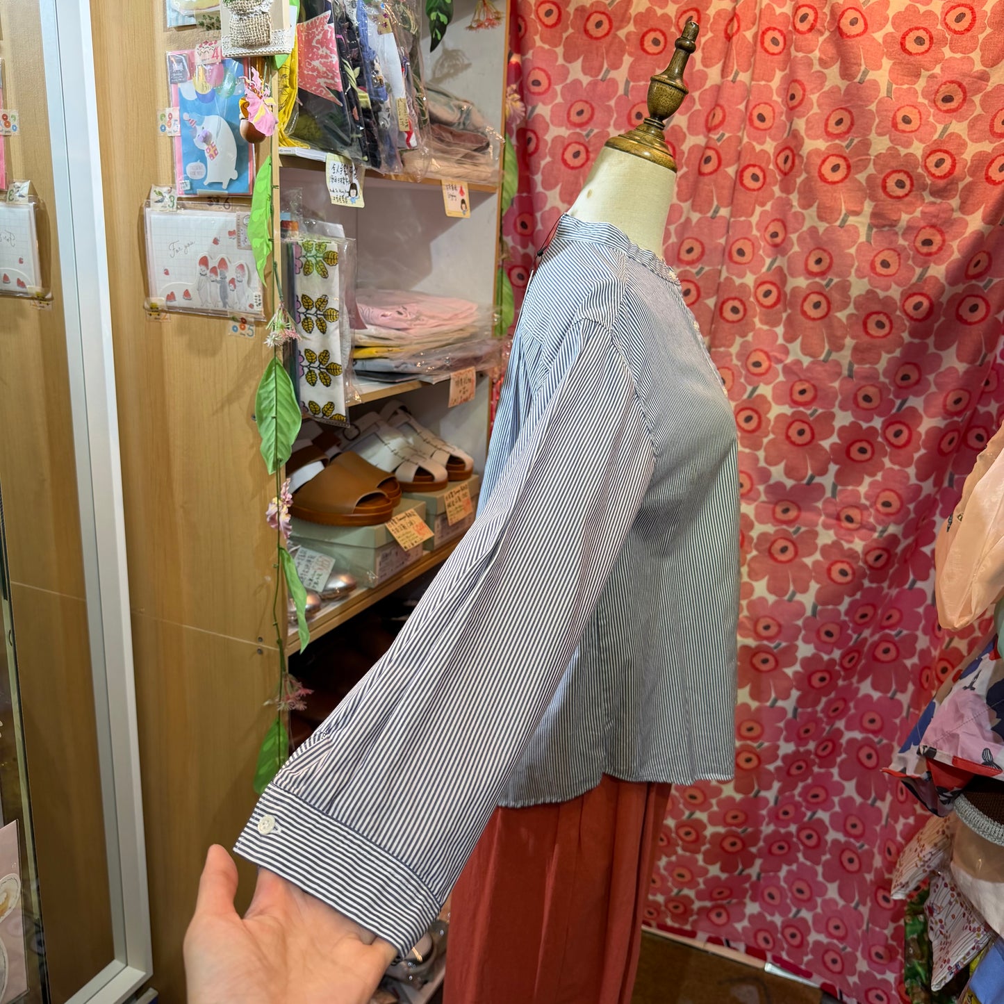 Nachukara Blue Striped Shirt, made in Japan