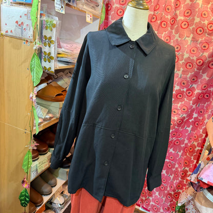 Midiumisolid Black Blazer, made in Japan