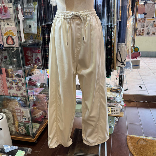 Midiumisolid Cotton Pants, 2 Colors, made in Japan