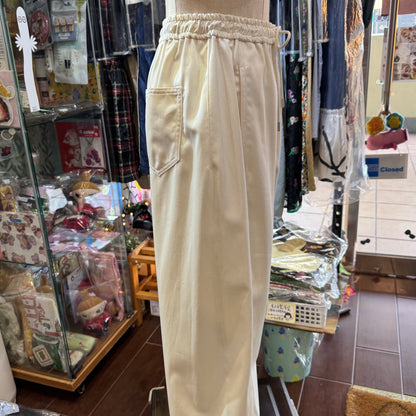 Midiumisolid Cotton Pants, 2 Colors, made in Japan