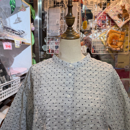 Nachukara Polka Grey Shirt, made in Japan