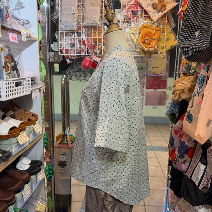 Nachukara Polka Grey Shirt, made in Japan