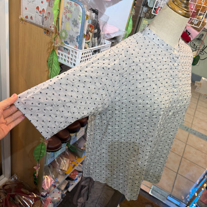 Nachukara Polka Grey Shirt, made in Japan