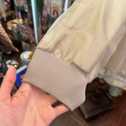 Siwaly fluid Gauze Beige Long Shirt, made in Vietnam