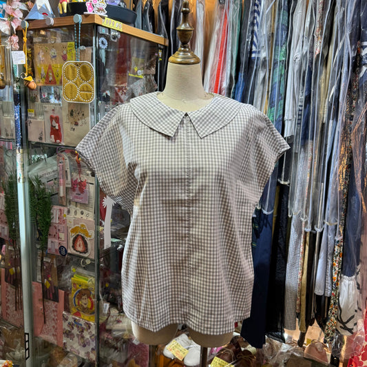 Vent d Ouest Checked Top, 2 Colors, made in Japan