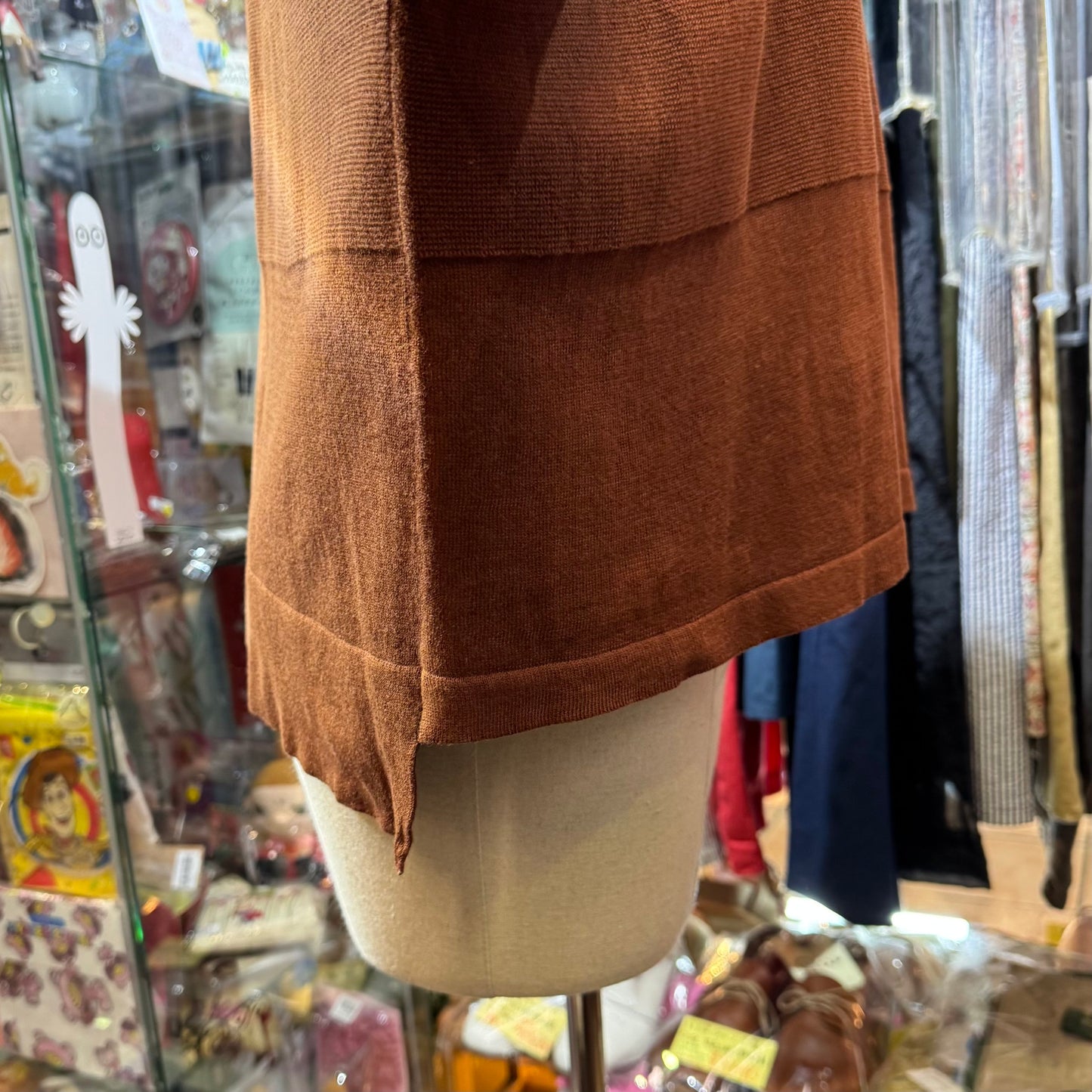 Tumugu Brown Knit Collar Cardigan