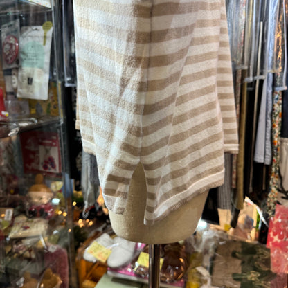 EXTRA30- Ichi Grey Stripped Knit Top