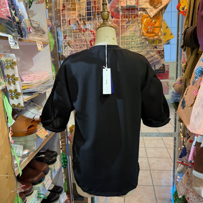 UN3D Black T-shirt, Top, made in Japan
