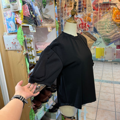 UN3D Black T-shirt, Top, made in Japan