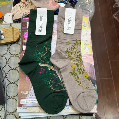 ande Rabbit Socks, 2 Colors, made in Japan
