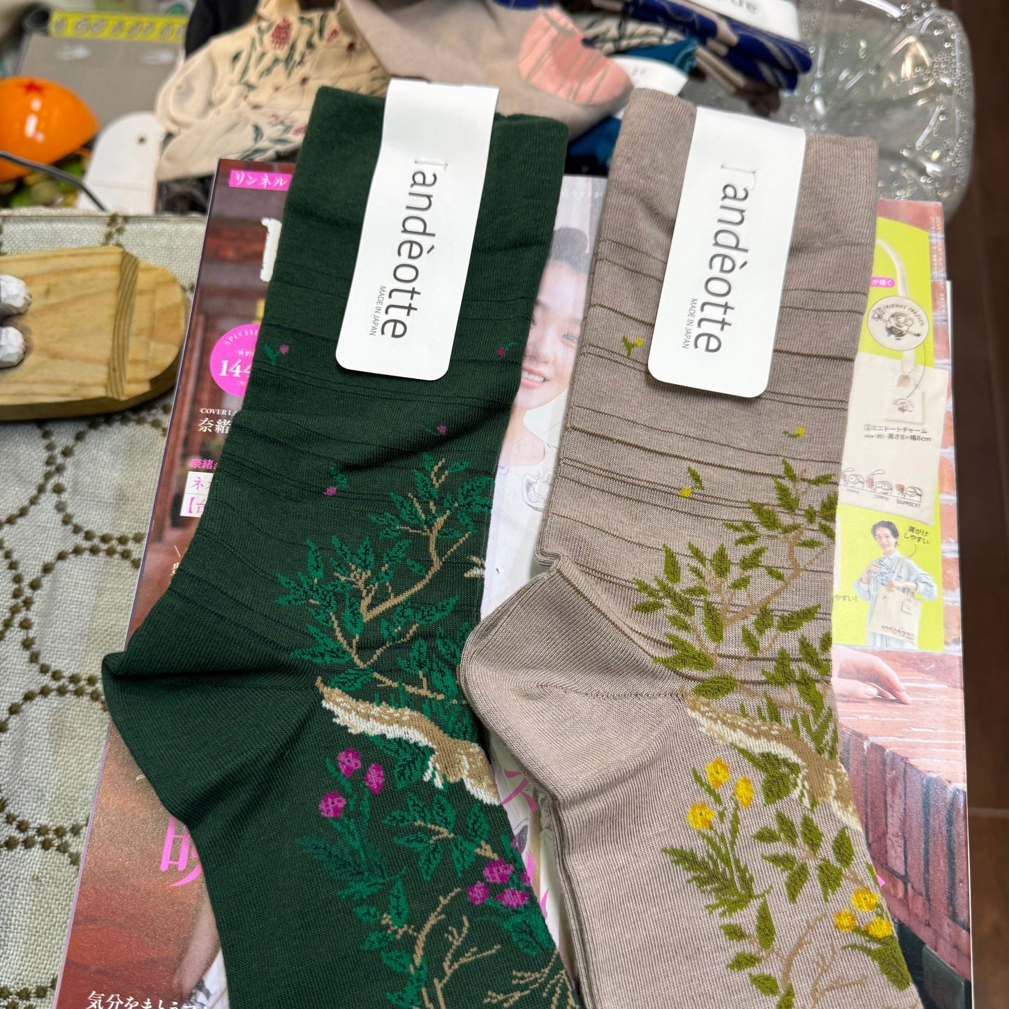 ande Rabbit Socks, 2 Colors, made in Japan