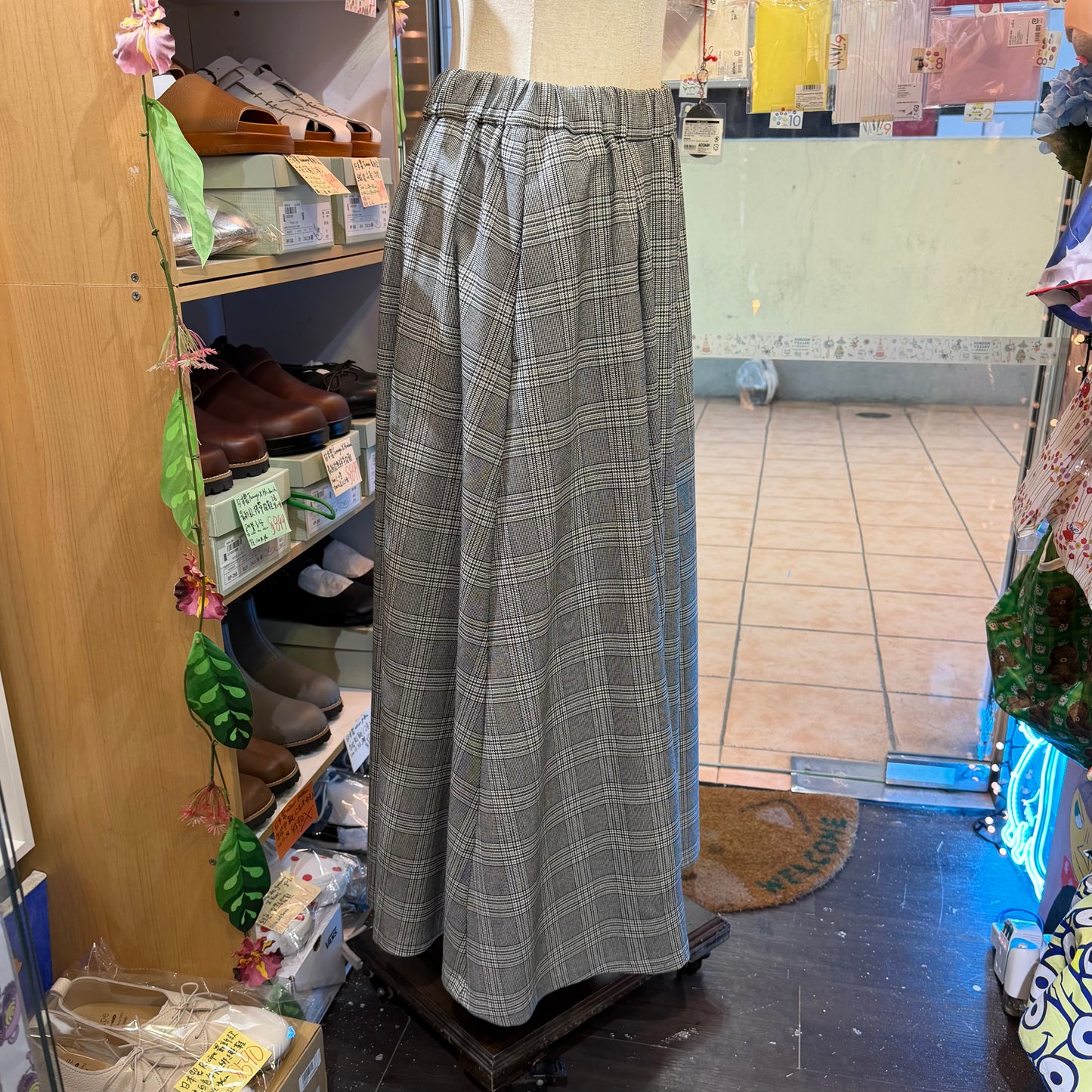 Diaries Checked Skirt, made in Japan