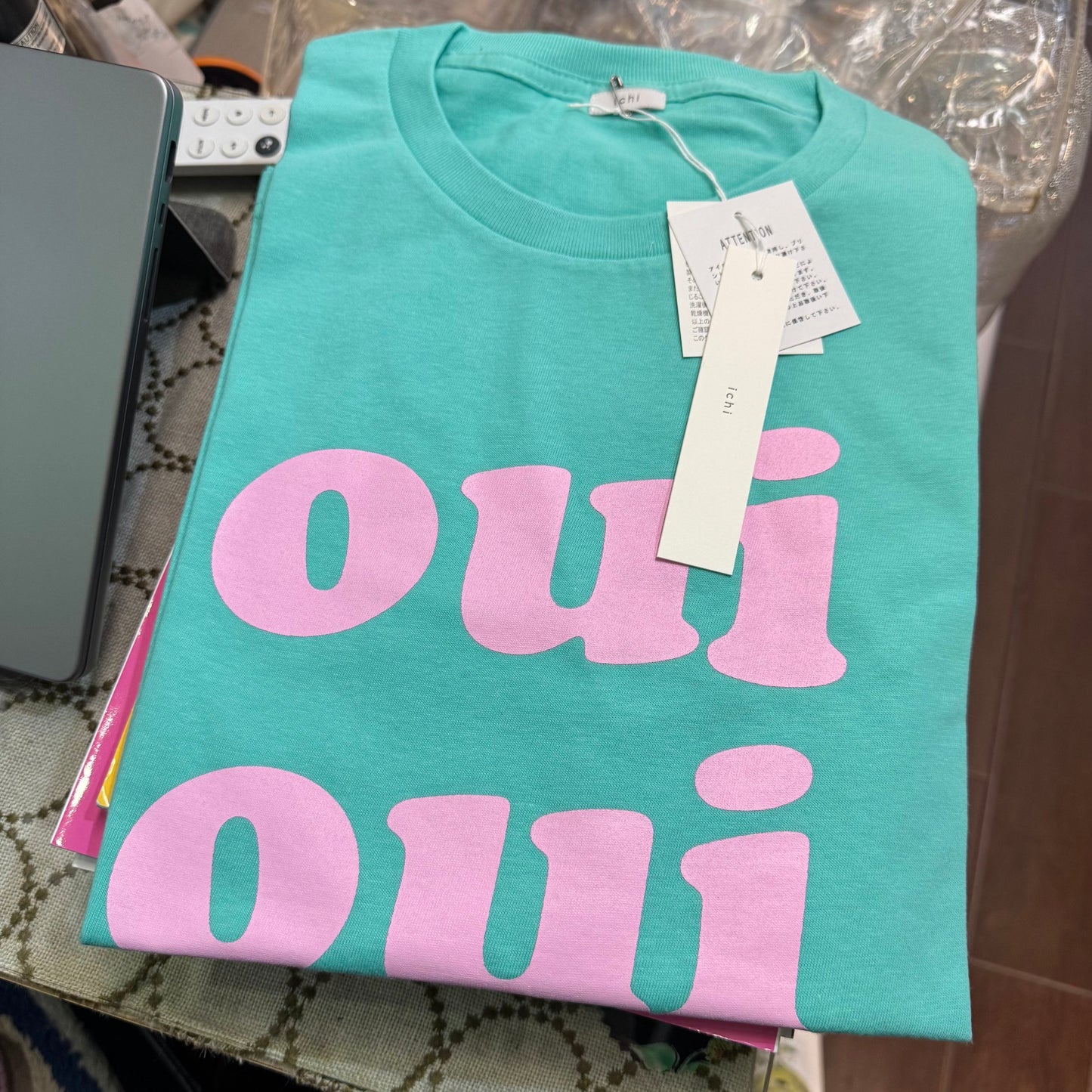 Ichi French Oui T-shirt, 2 Colors, made in Bangladesh