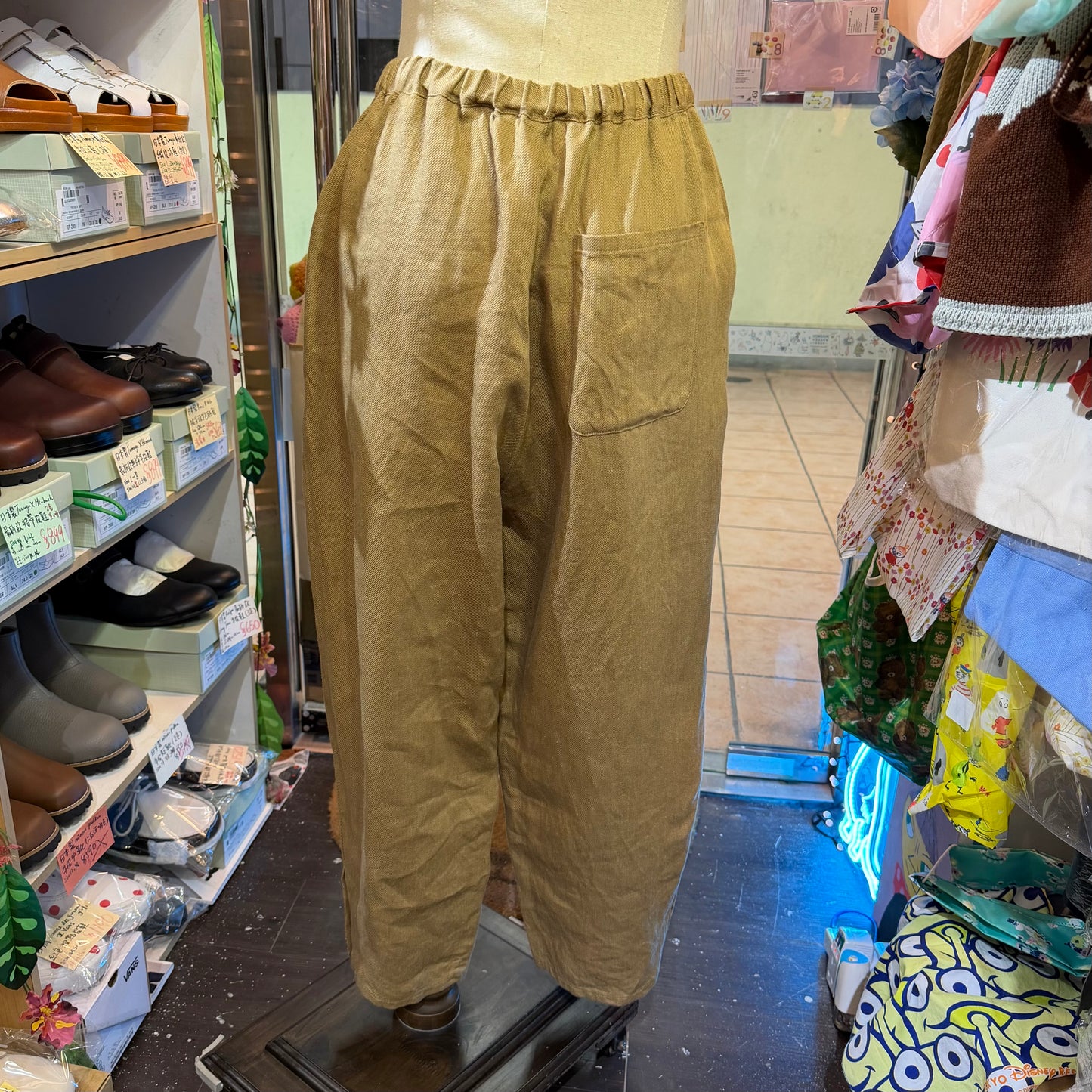 Ina Beige Linen Pants, made in Japan