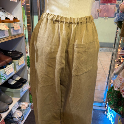 Ina Beige Linen Pants, made in Japan