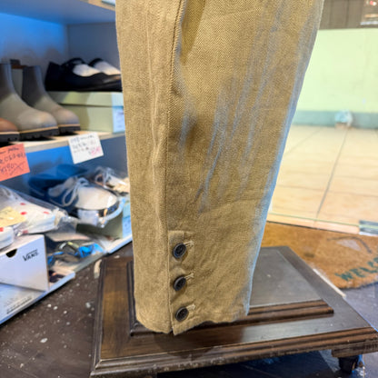 Ina Beige Linen Pants, made in Japan