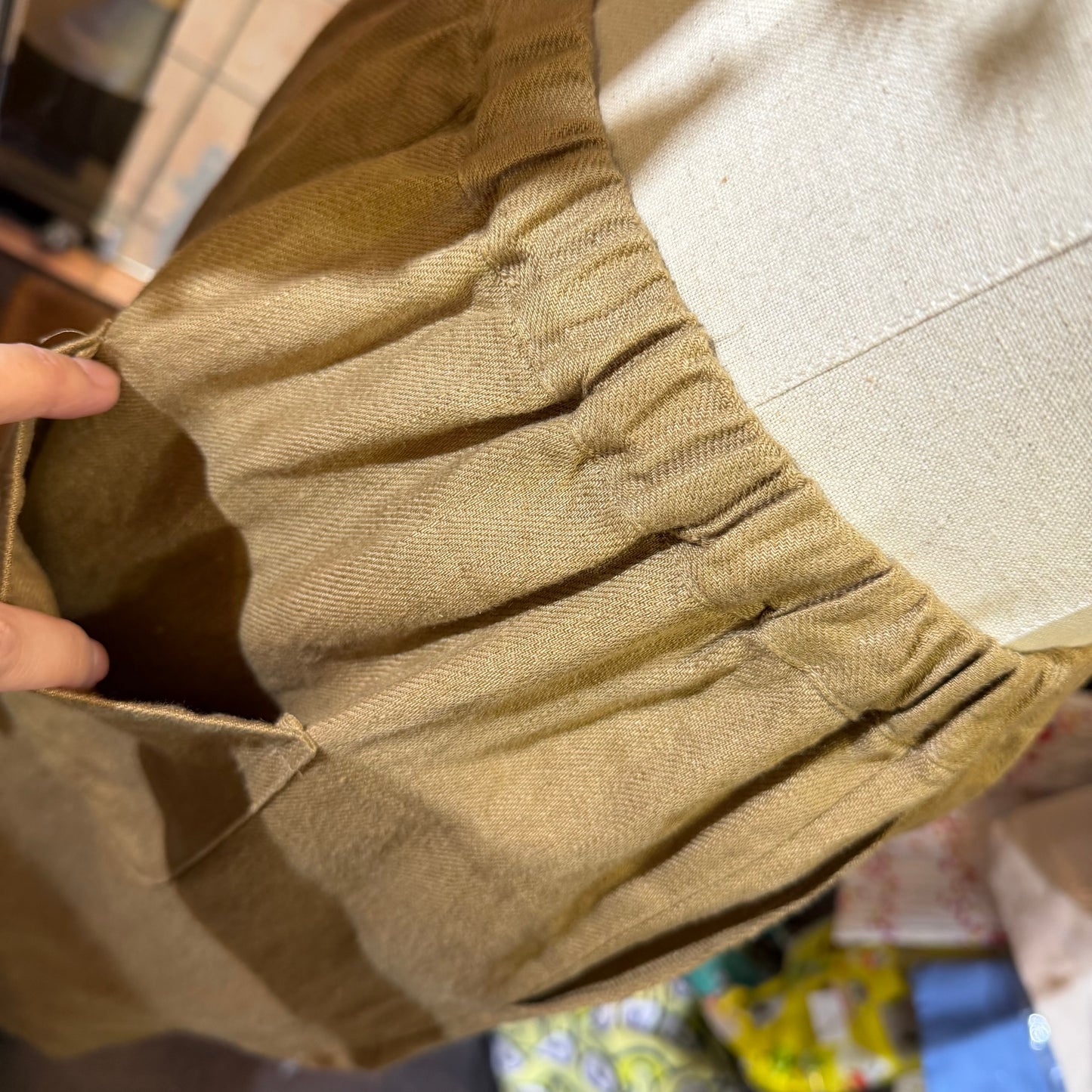 Ina Beige Linen Pants, made in Japan