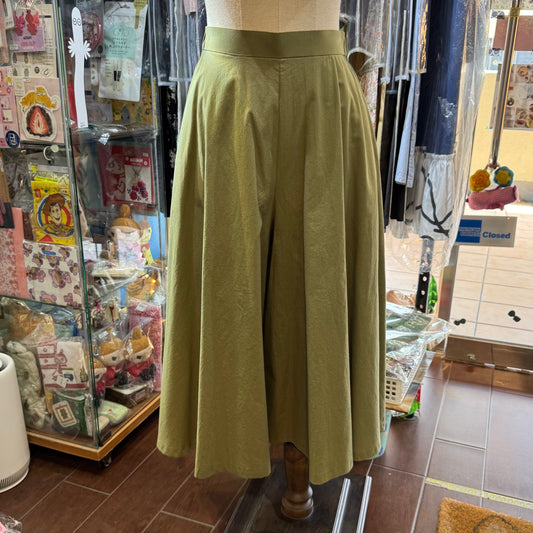 Lueuf Green Wide-leg Pants, made in Japan