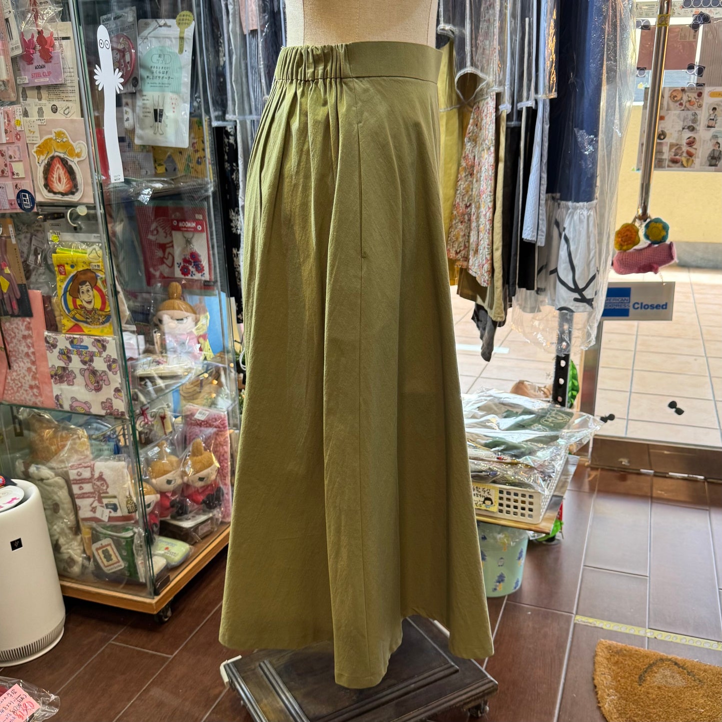 Lueuf Green Wide-leg Pants, made in Japan